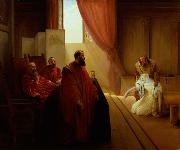 Francesco Hayez Valenza Gradenigo before the Inquisition painting